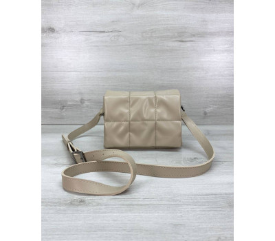 Маленькая женская сумка «Дина» бежевая WeLassie