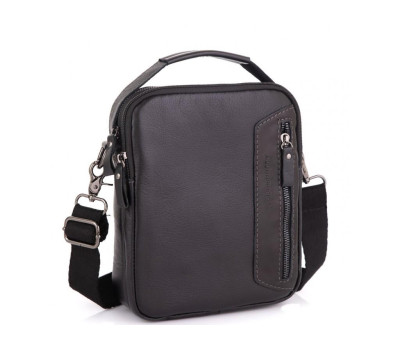 Шкіряна сумка через плече чорна Allan Marco RR-4099A