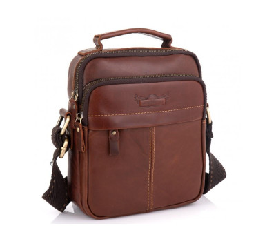 Сумка шкіряна через плече коричневого кольору Ruff Ryder RR-1969-2B