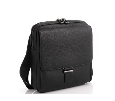 Чорна шкіряна сумка чоловіча Tavinchi S-002A