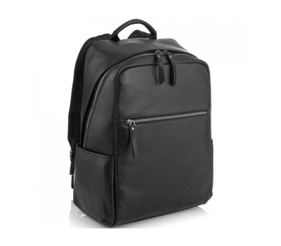 Чорний стильний шкіряний чоловічий рюкзак Tiding Bag NM29-2679BA