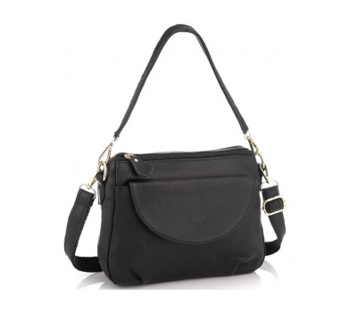 Жіноча шкіряна сумка чорна Riche NM20-W1195A