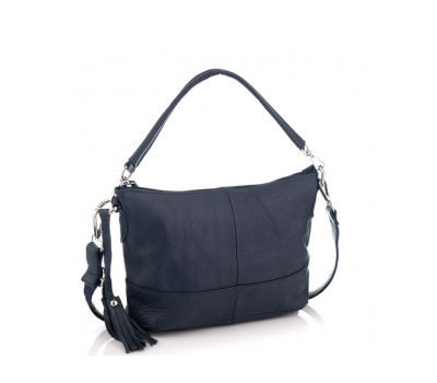 Шкіряна жіноча сумка синя Riche NM20-W891BL