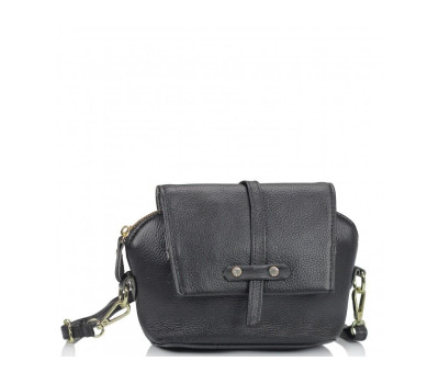 Жіноча шкіряна сумочка кроссбоді чорна Riche NM20-W645A