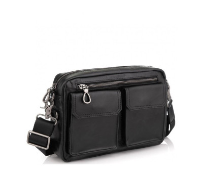 Горизонтальная сумка через плечо кожаная Tiding Bag 720A