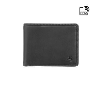 Гаманець чоловічий Visconti PLR72 Segesta c RFID (Black-Steel Blue)
