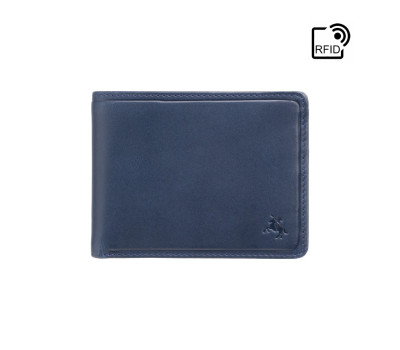 Гаманець чоловічий Visconti PLR72 Segesta c RFID (Steel Blue-Orange)