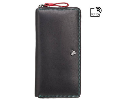 Гаманець жіночий Visconti SP79 Violet c RFID (Black Multi Spectrum)