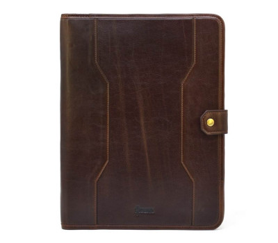 Шкіряна папка портфоліо відкритого типу з хлястиком формату А5 А4 TARWA GC-2141-4lx