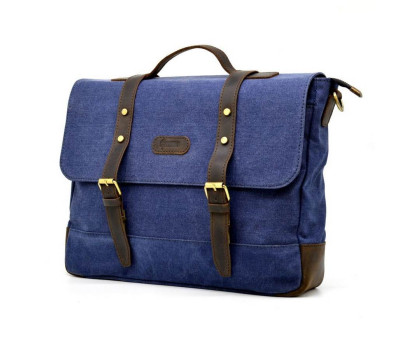 Мужская сумка-портфель из парусины и кожи RK-0001-4lx TARWA