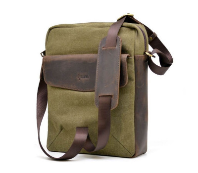 Чоловіча сумка, мікс парусина + шкіра RH-1810-4lx бренду TARWA