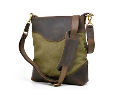 Сумка чоловіча з парусини і шкіри RH-1807-4lx TARWA