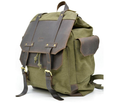 Міський рюкзак Урбан в комбінації тканина + шкіра TARWA RН-6680-4lx