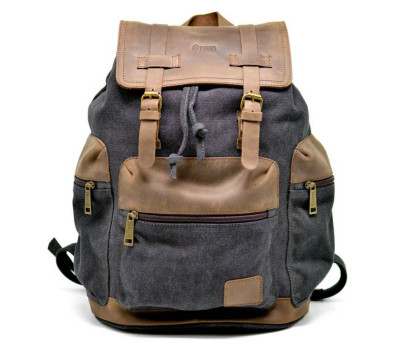 TARWA RG-0010-4lx - міський рюкзак з кінської шкіри і парусини