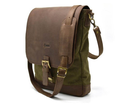Чоловіча сумка через плече, комбінація шкіри і парусини "Canvas" RH-1808-4lx бренду Tarwa