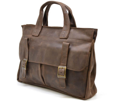 Мужская сумка портфель для ноутбука из кожи crazy horse RC-7107-1md TARWA