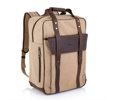 Сумка-рюкзак трансформер, канвас і шкіра RC-3943-4lx TARWA