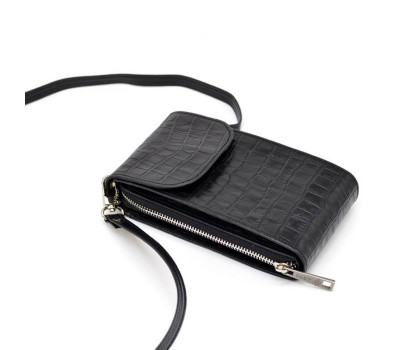 Шкіряна жіноча сумка-чохол REP1-2123-4lx TARWA, чорна