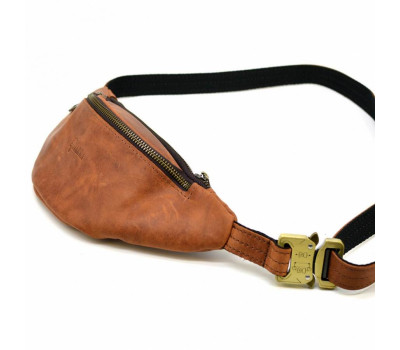 Руда напоясна маленька сумка з кінської шкіри TARWA RB-3034-3md