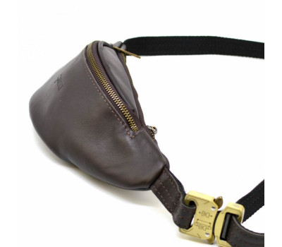 Коричеванапоясна маленька сумка з натуральної шкіри TARWA GC-3034-3md