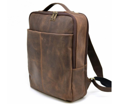 Шкіряний чоловічий рюкзак коричневий RC-7280-3md