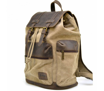 Місткий рюкзак з парусини і шкіри RSc-0010-4lx від бренду TARWA