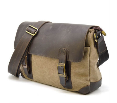 Чоловіча сумка через плече з канвас і шкіри RSc-6002-3md TARWA