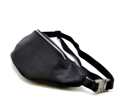 Напоясна сумка з чорної шкіри Crazy horse бренду RA-3036-4lx TARWA