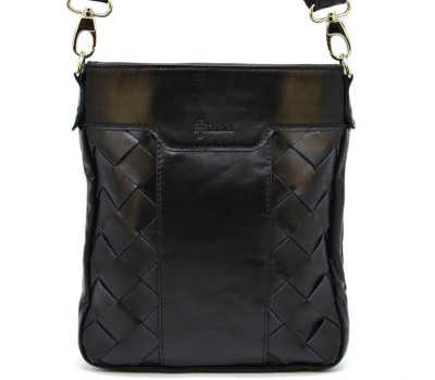 Плетені чоловіча шкіряна сумка через плече GA-0021-3md TARWA