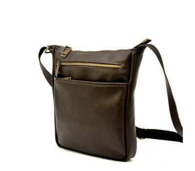 Сумка через плече (шкіра) коричнева, месенджер TARWA GC-1300-3md