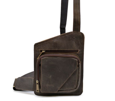 Шкіряний рюкзак слінг на одне плече, кобура TARWA RCv-232-3md