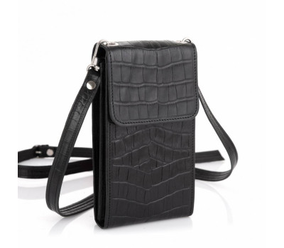 Шкіряна жіноча сумка-чохол REP1-2122-4lx TARWA, чорна