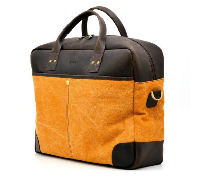 Большая сумка из парусины+кожи Crazy Horse RY-0458-4lx TARWA
