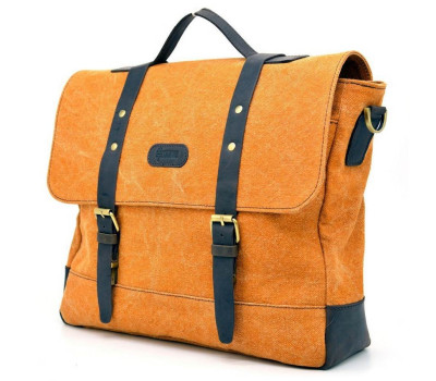 Сумка-портфель з парусини (канвас) і шкіри RY-0001-4lx бренд TARWA