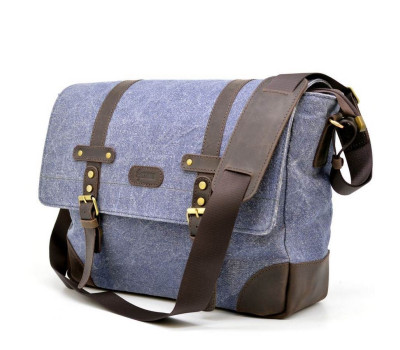 Чоловіча через плече RKj-3090-4lx TARWA з текстилю Canvas і шкіри