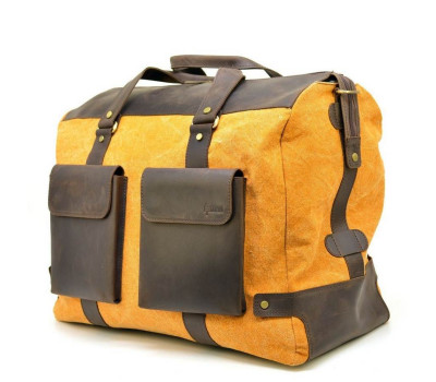 Дорожня красива сумка мікс тканини канвас і шкіри RY-4353-4lx TARWA