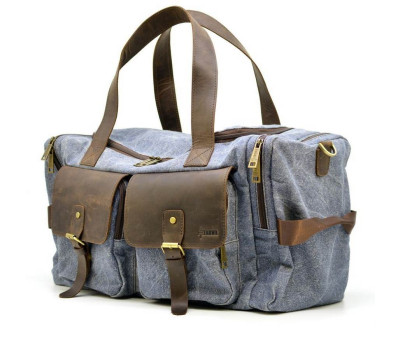 Дорожня сумка з парусини і кінської шкіри RKj-5915-4lx бренду TARWA