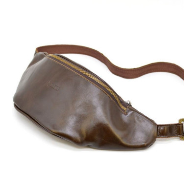 Сумка на пояс GC-3036-4lx з натуральної коричневої шкіри від бренду Tarwa