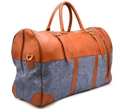 Велика дорожня сумка зі шкіри та текстилю Canvas GB-1633-4lx TARWA