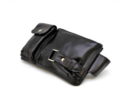 Шкіряна сумка на пояс, бананка GA-8135-3md, чорна, бренд Tarwa