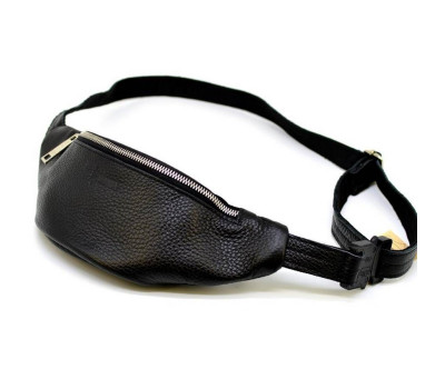 Напоясна сумка, зменшений варіант, чорна зі шкіри флотар, FA-3034-4lx TARWA