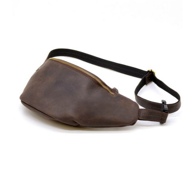 Стильна сумка на пояс бренду TARWA RC-3036-4lx в коричневій шкірі Крейзі Хорс