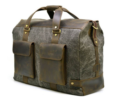 Дорожня стильна сумка парусина + шкіра RG-4353-4lx TARWA