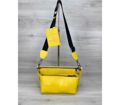 Жіноча сумка «Саллі» комплект 3 в 1 жовта WeLassie