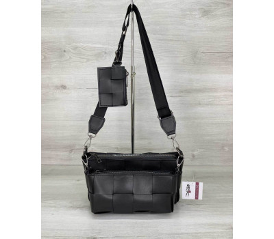 Жіноча сумка «Саллі» комплект 3 в 1 чорна WeLassie