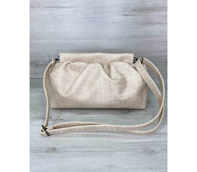 Жіноча сумка «Vivian» бежева плетена WeLassie