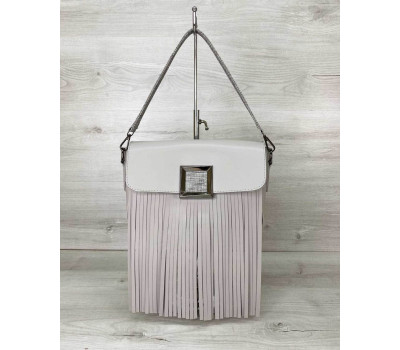 Жіноча сумка з бахромою «Аріель» сіра WeLassie