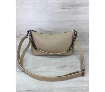 Жіноча сумка «Місяць» бежева WeLassie