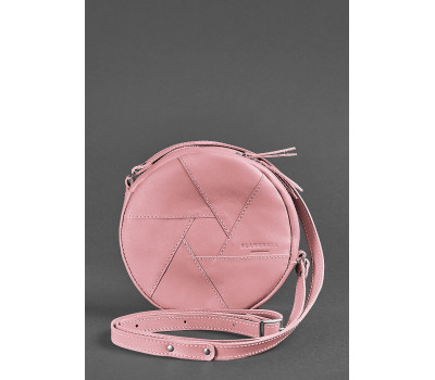 Шкіряна кругла жіноча сумка Бон-Бон рожева - BN-BAG-11-pink-peach BlankNote