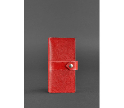 Кожаное портмоне 3.1 красное Saffiano - BN-PM-3-1-red BlankNote